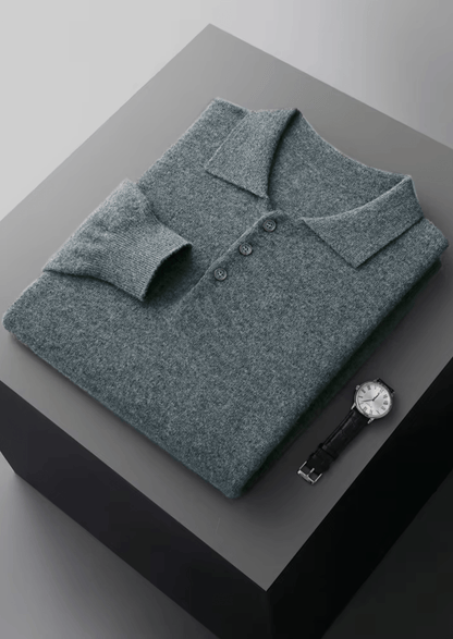 MERINO WOOL CLASSIC SWEATER POLO - LORMIER - 
