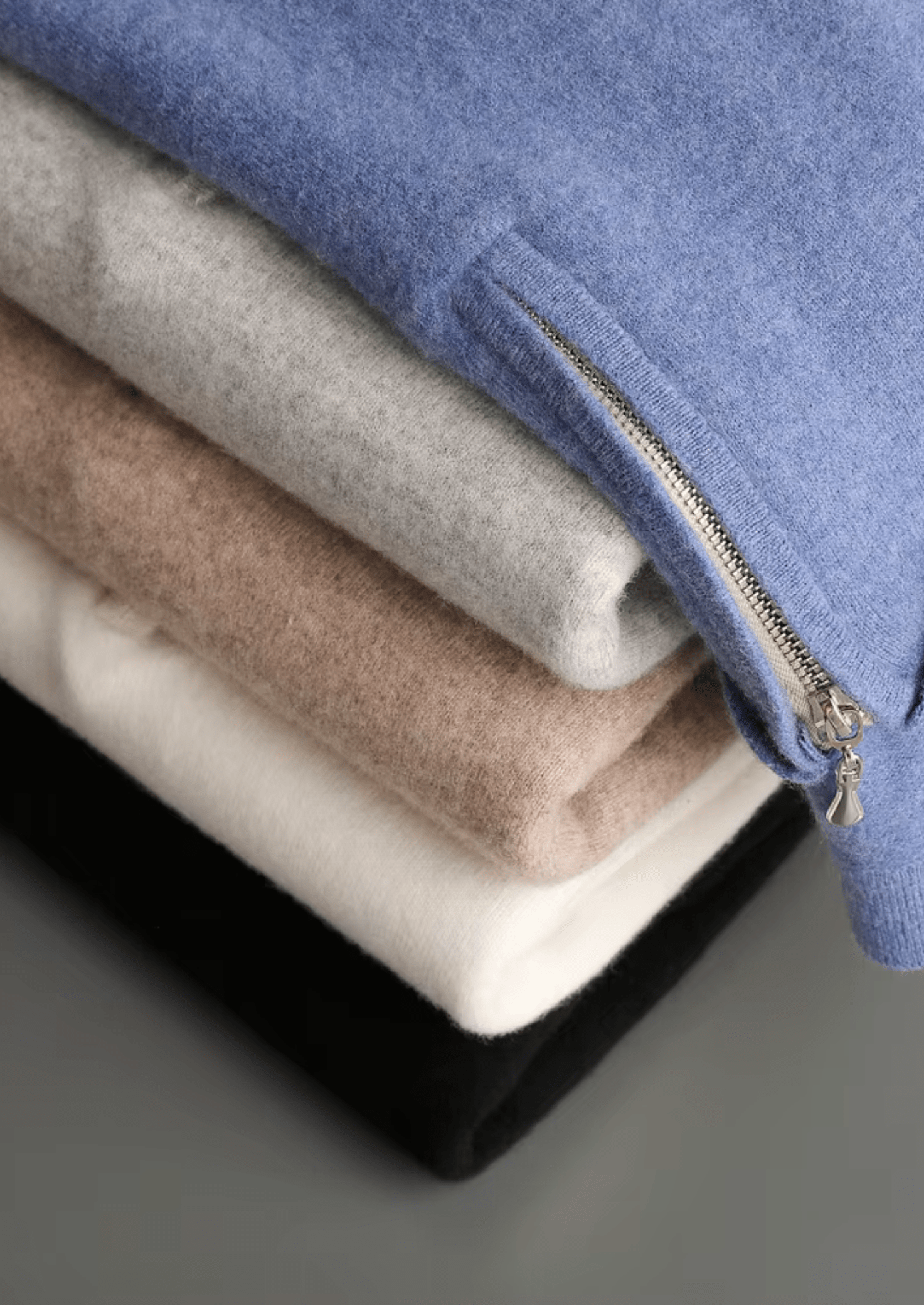 MERINO WOOL HALF ZIP POLO - LORMIER - 