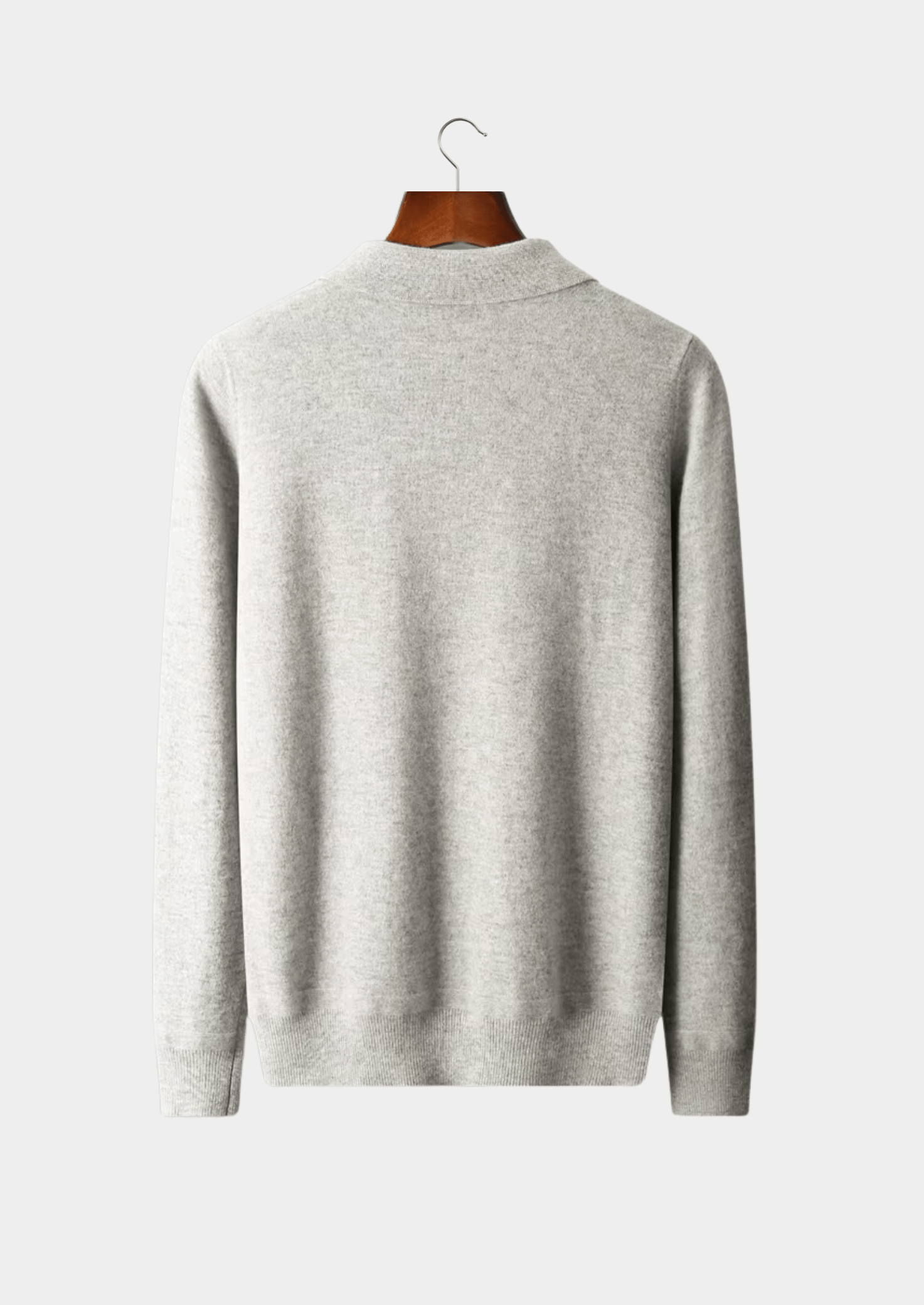 MERINO WOOL HALF ZIP POLO - LORMIER - 