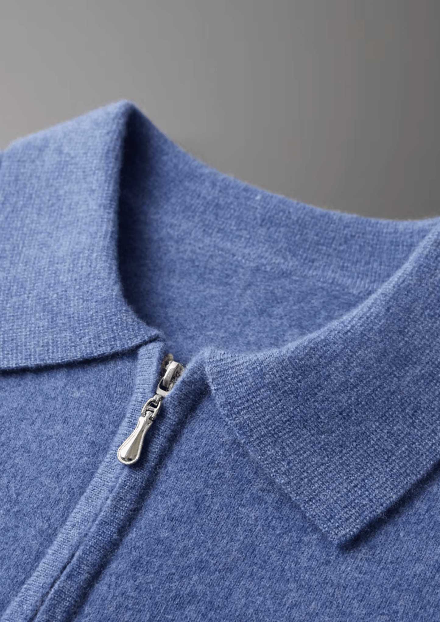 MERINO WOOL HALF ZIP POLO - LORMIER - 