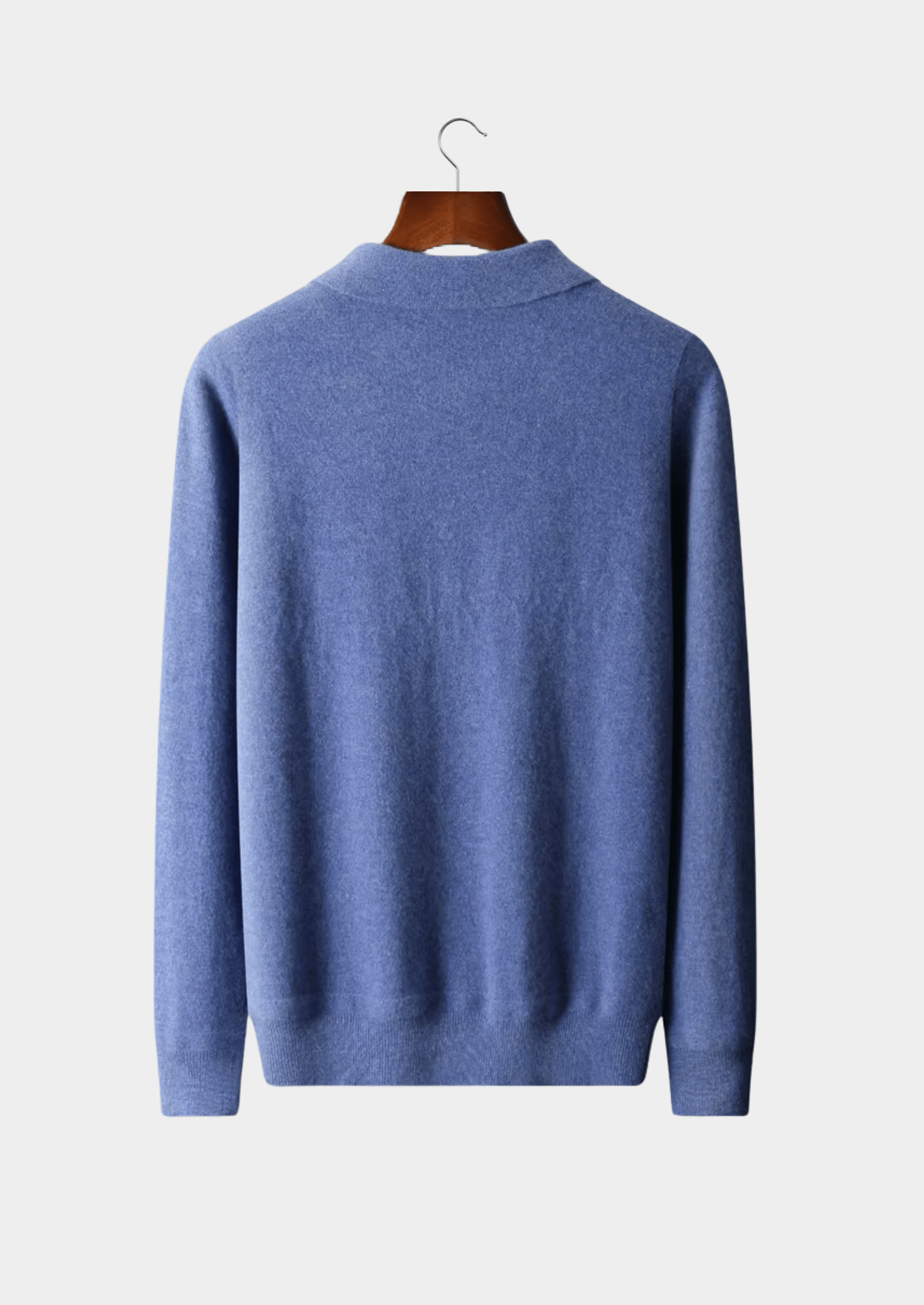 MERINO WOOL HALF ZIP POLO - LORMIER - 