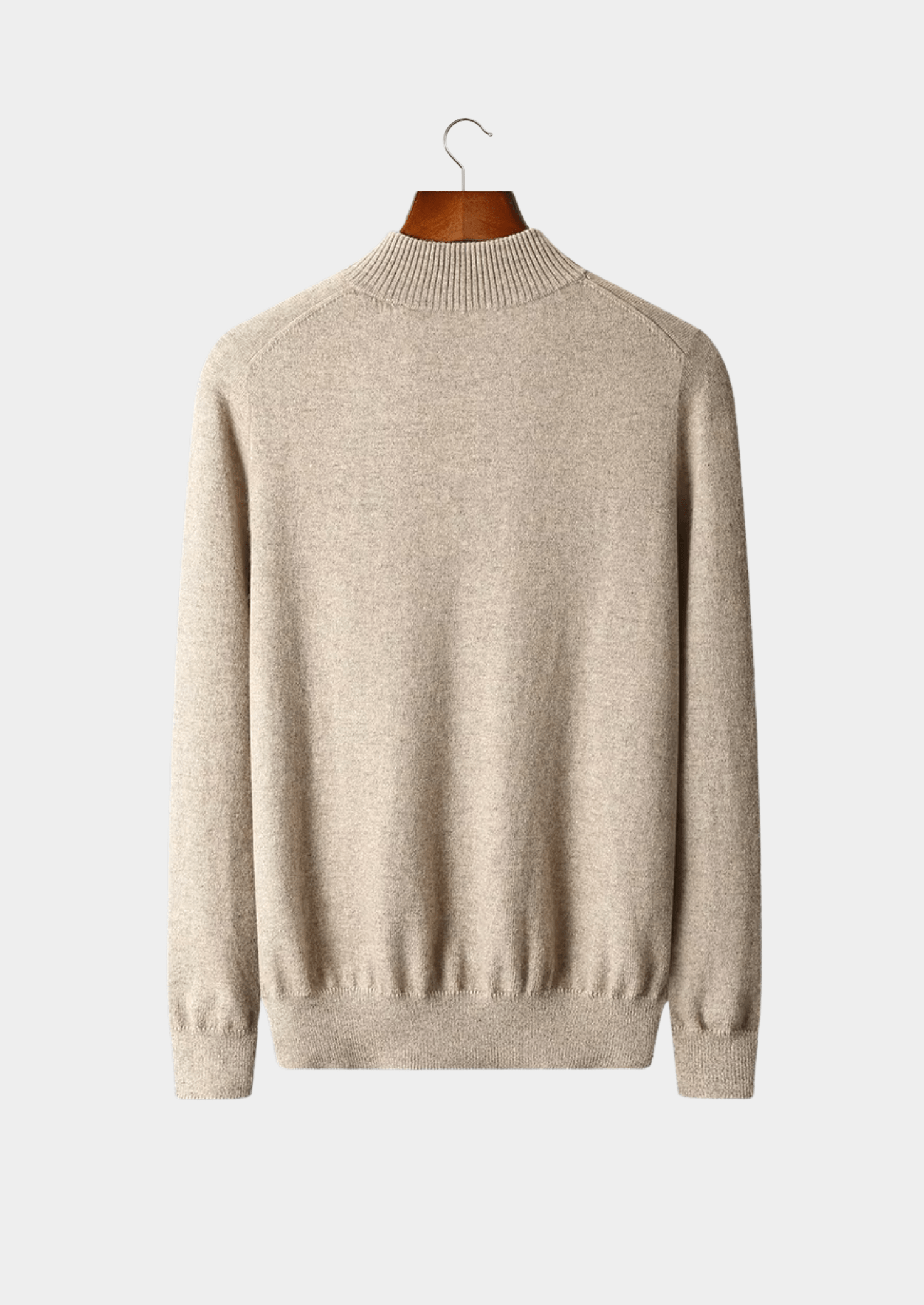 MERINO WOOL HALF ZIP SWEATER - LORMIER - 