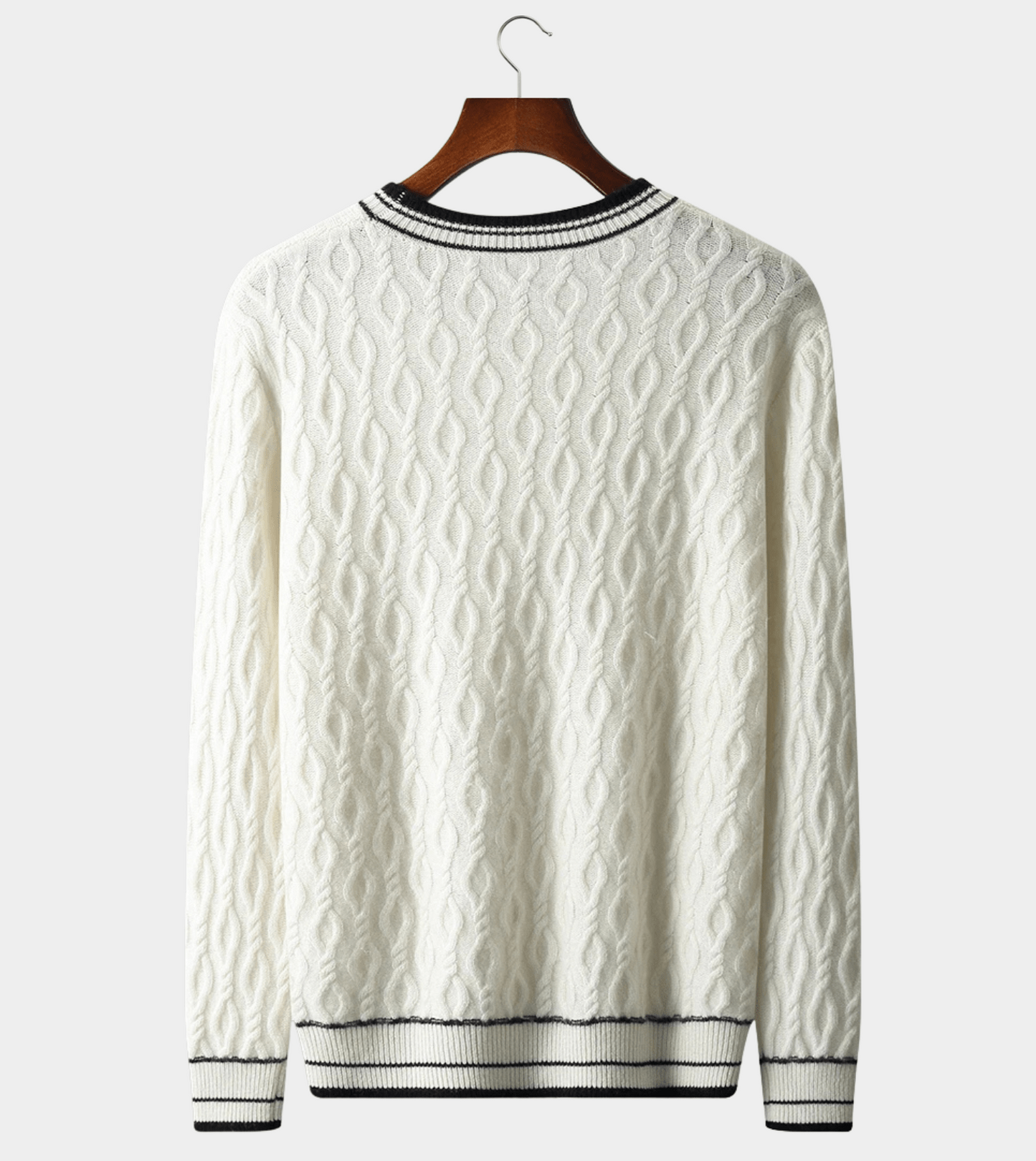 MERINO WOOL JACQUARD CREWNECK - LORMIER - 