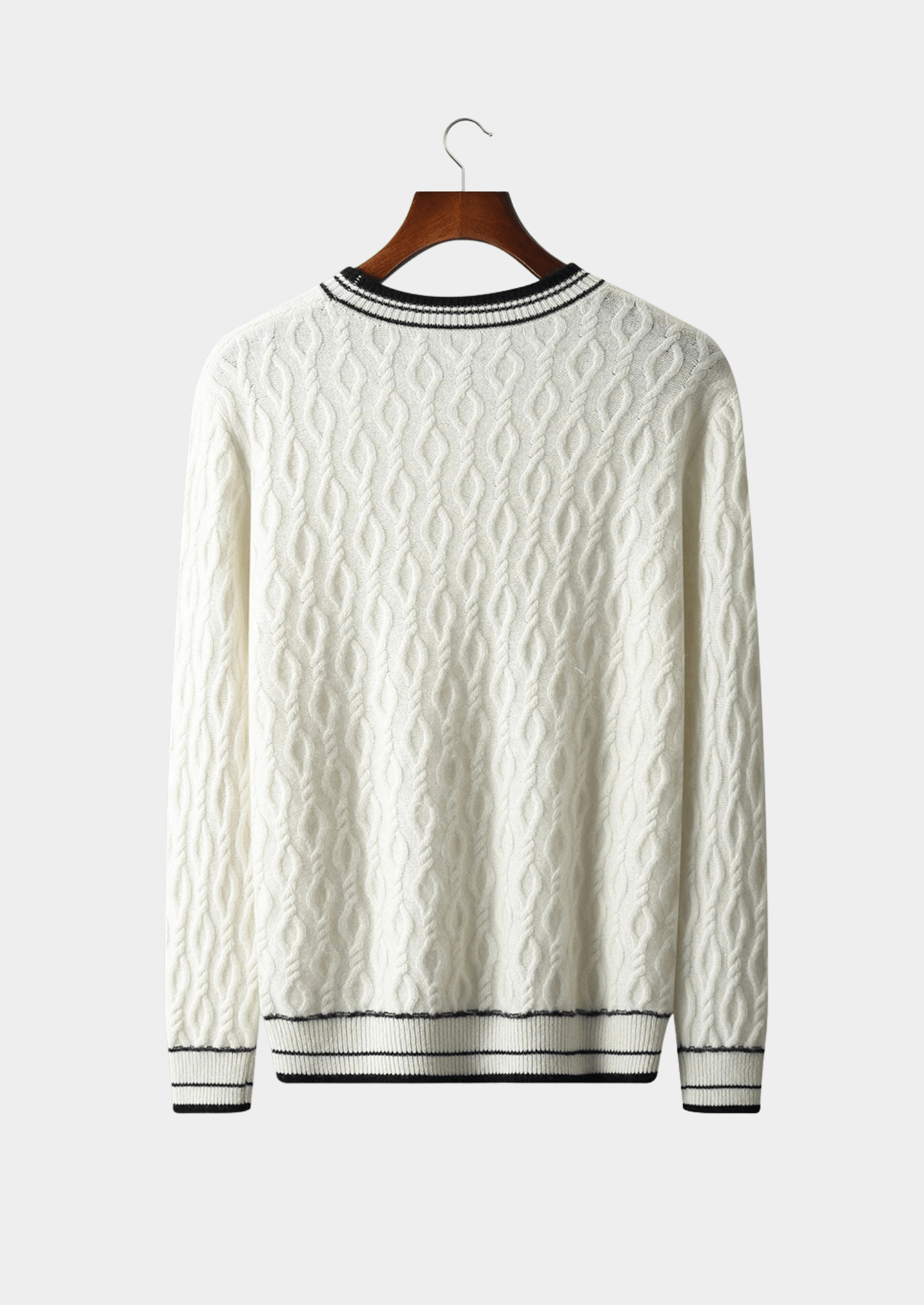 MERINO WOOL JACQUARD CREWNECK - LORMIER - 
