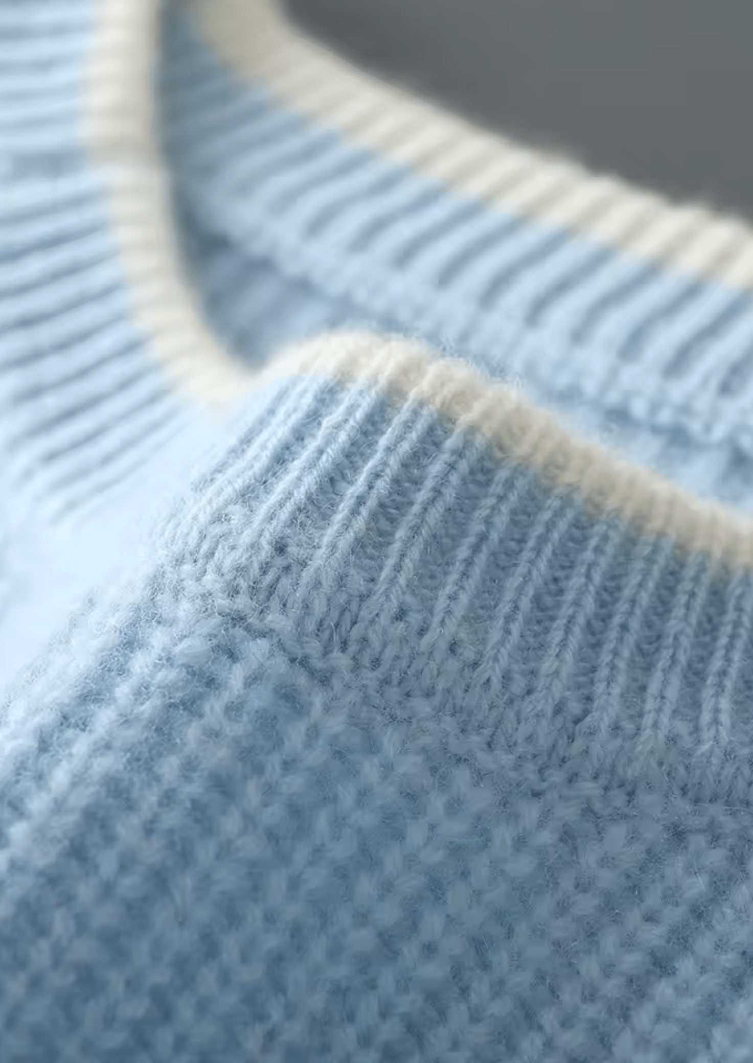 MERINO WOOL TWO TONE CREWNECK - LORMIER - 