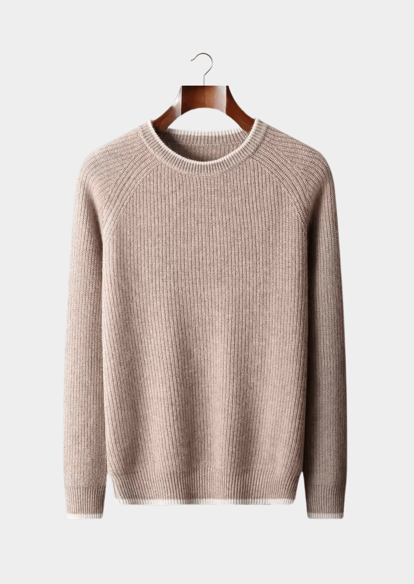 MERINO WOOL TWO TONE CREWNECK - LORMIER - 