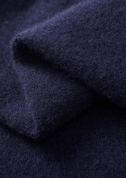 MERINO WOOL TWO - TONE POLO CARDIGAN - LORMIER - 