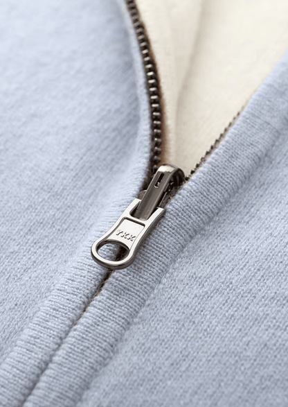 MERINO WOOL ZIP CARDIGAN - LORMIER - 