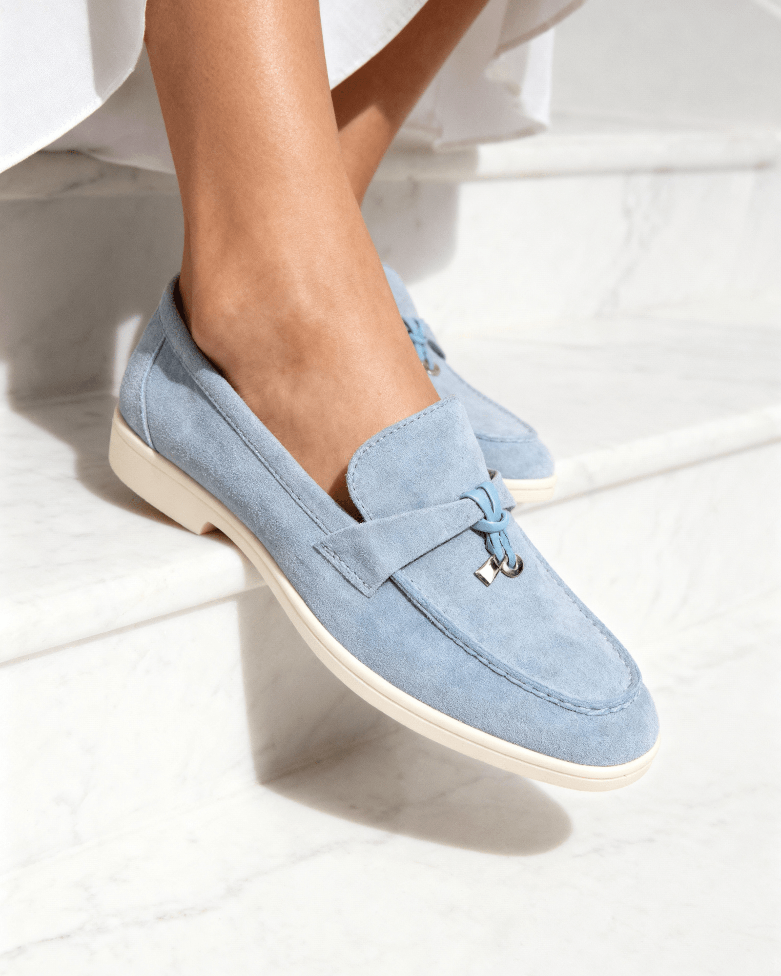 OLD MONEY SUEDE LADY LOAFERS - LORMIER - 