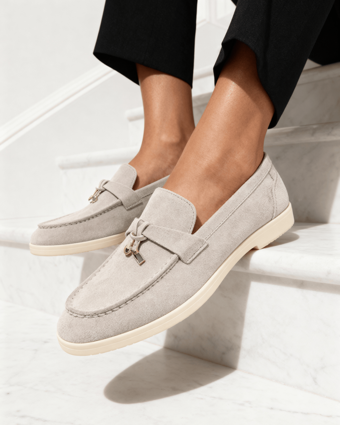 OLD MONEY SUEDE LADY LOAFERS - LORMIER - 