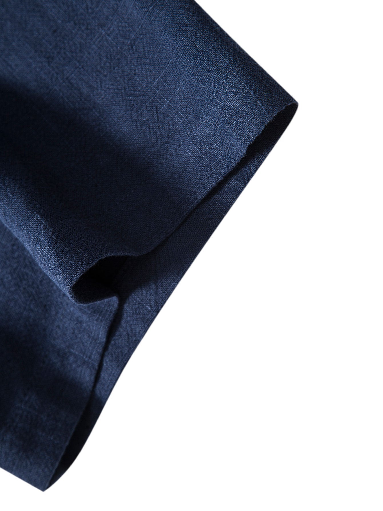 Navy blue fabric on a white background