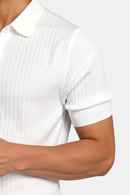 PISA - RIBBED COTTON POLO - LORMIER - 