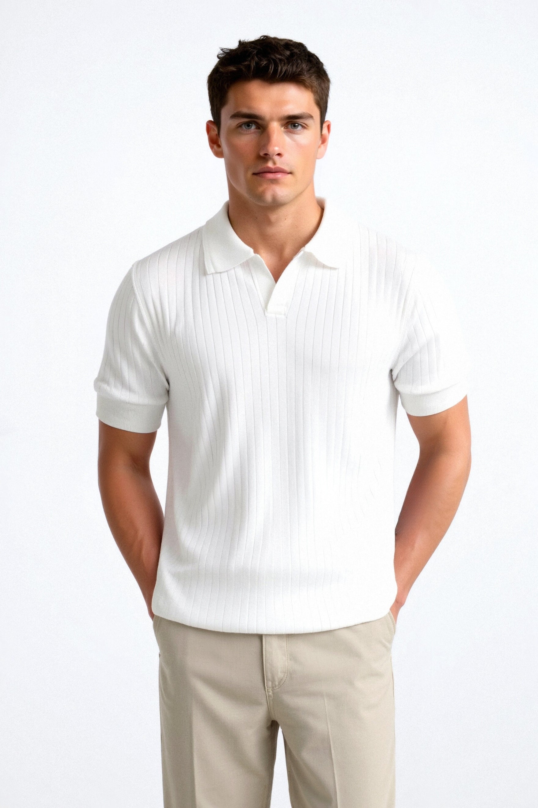 PISA - RIBBED COTTON POLO - LORMIER - 