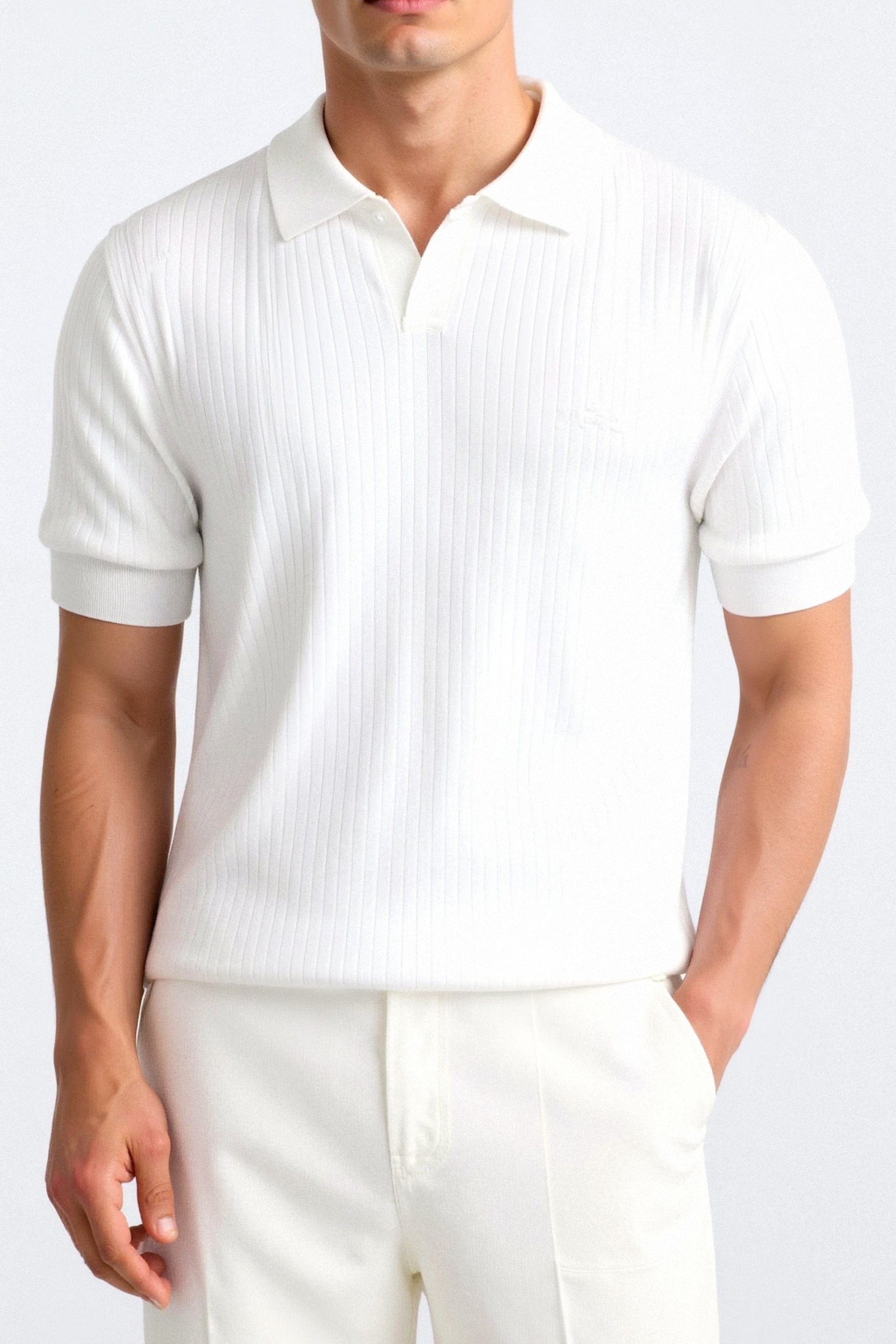 PISA - RIBBED COTTON POLO - LORMIER - 
