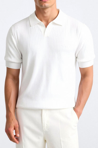 PISA - RIBBED COTTON POLO - LORMIER - 