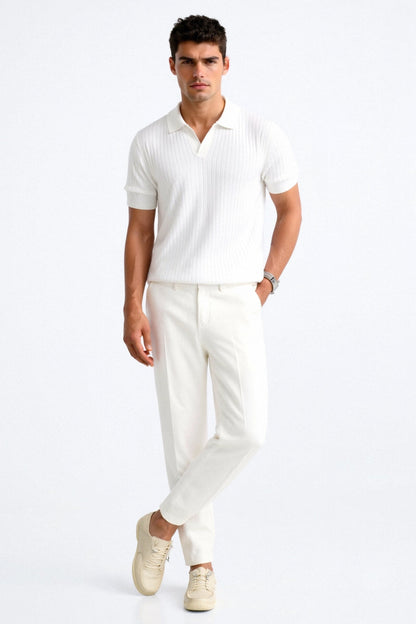 PISA - RIBBED COTTON POLO - LORMIER - 