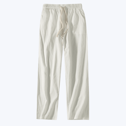 White pants on a white background