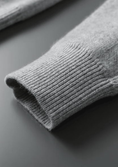 PREMIUM CASHMERE ESSENTIAL HALF - ZIP SWEATER - LORMIER - 