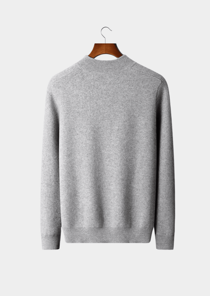 PREMIUM CASHMERE ESSENTIAL HALF - ZIP SWEATER - LORMIER - 
