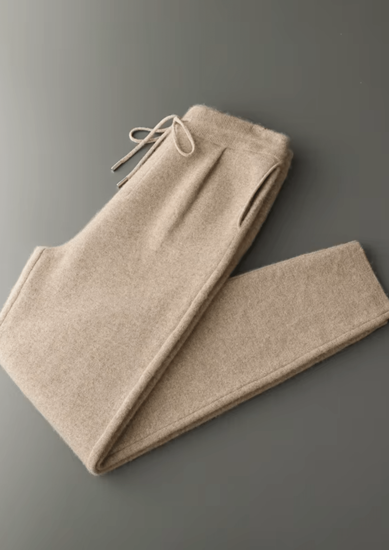 PREMIUM CASHMERE PLEATED TROUSERS - LORMIER - 