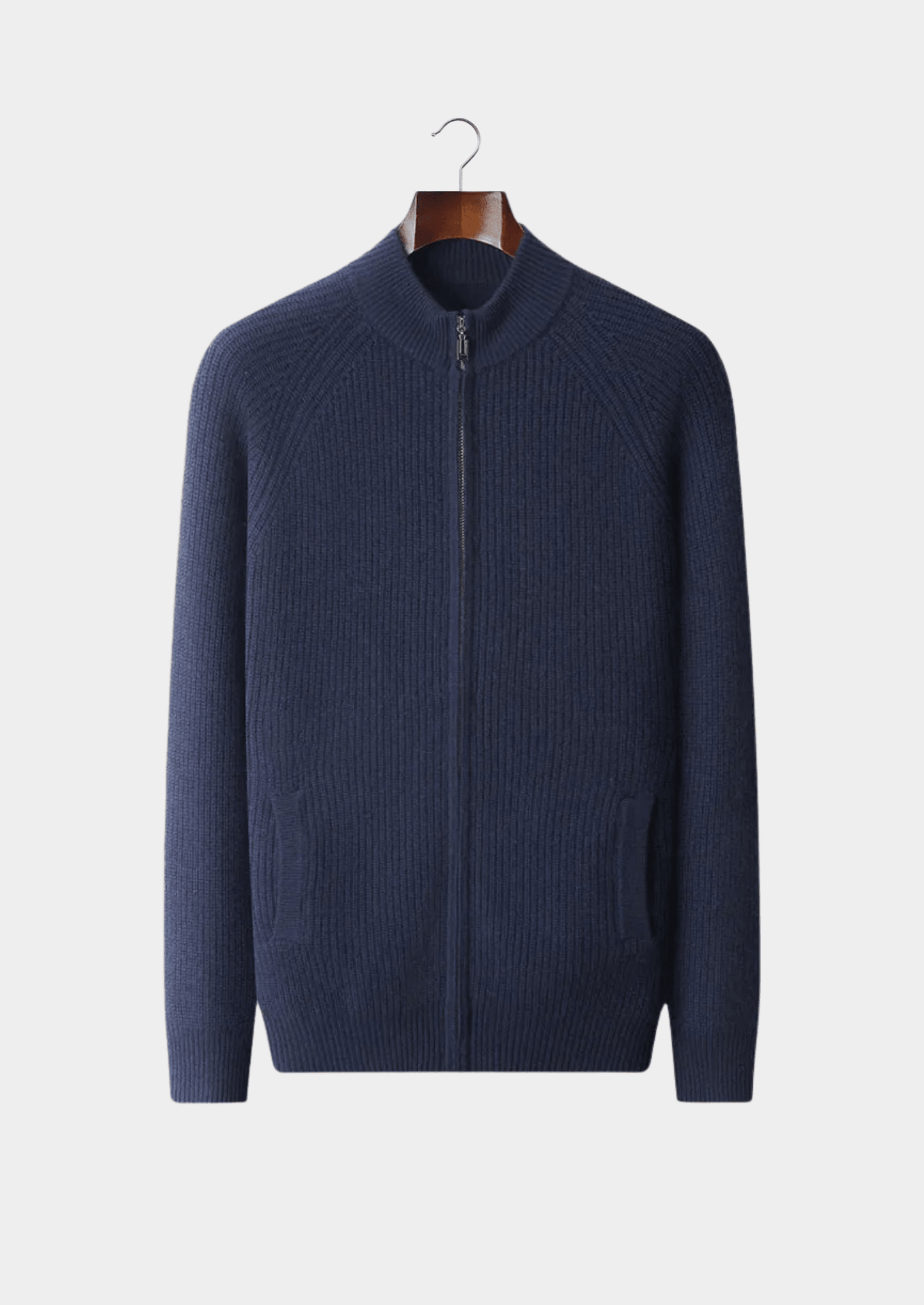 PREMIUM CASHMERE RIBBED CARDIGAN - LORMIER - 