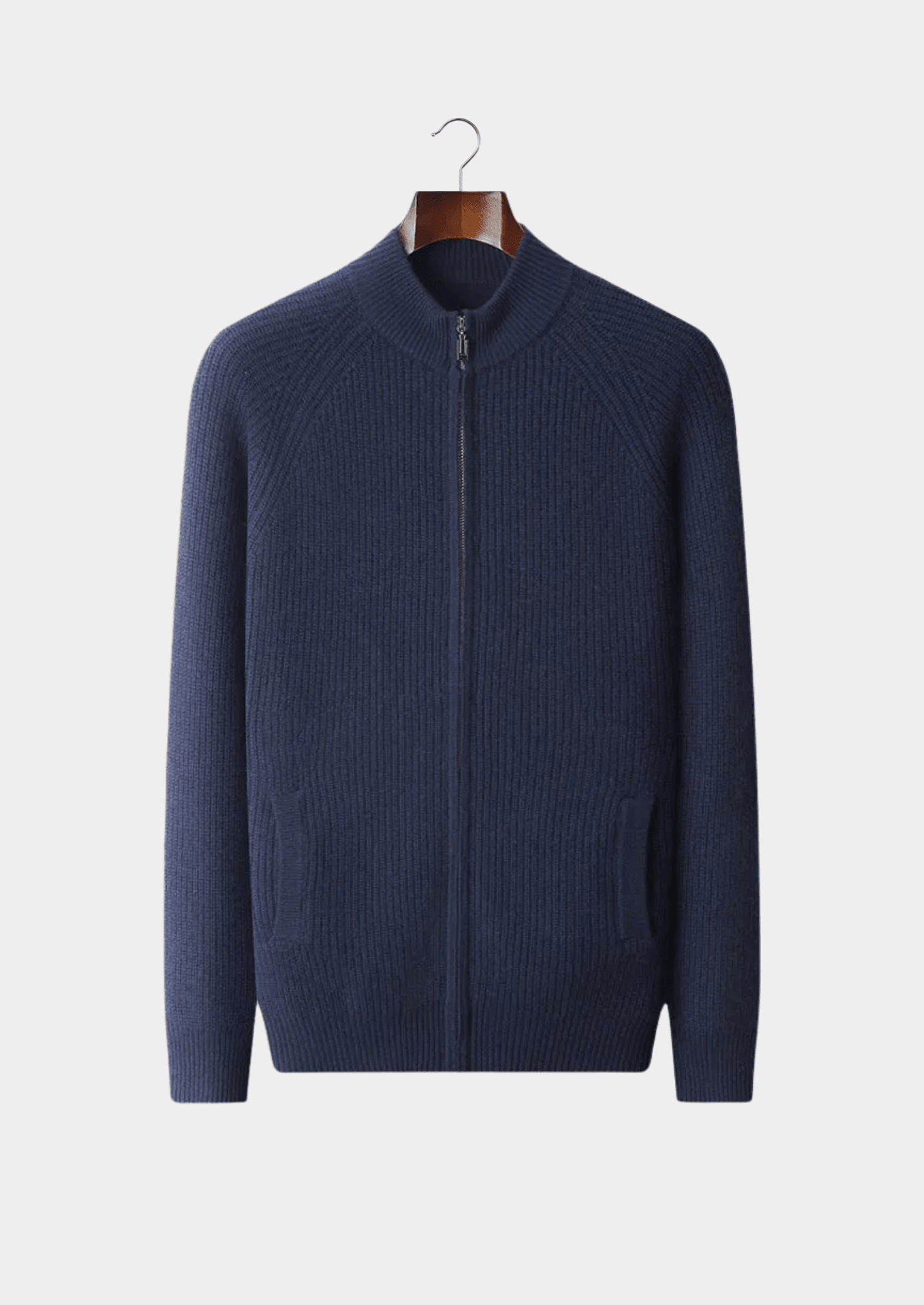 PREMIUM CASHMERE RIBBED CARDIGAN - LORMIER - 
