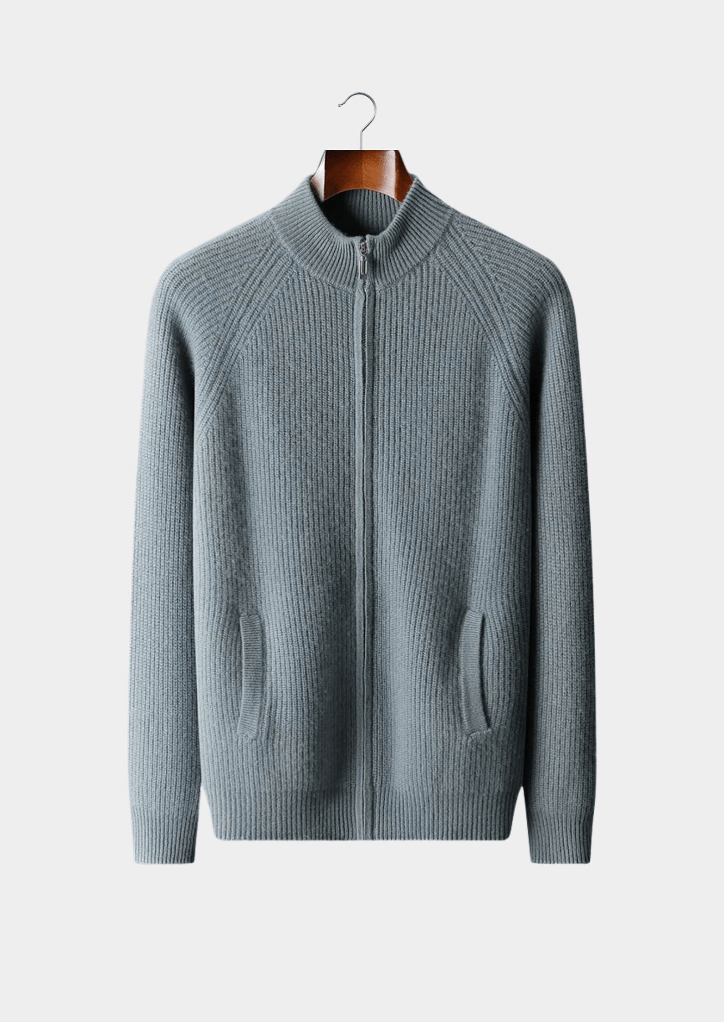 PREMIUM CASHMERE RIBBED CARDIGAN - LORMIER - 