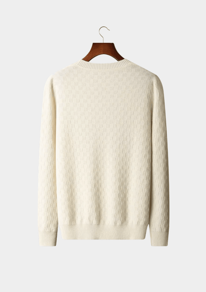 PREMIUM CASHMERE TEXTURED CREWNECK - LORMIER - 