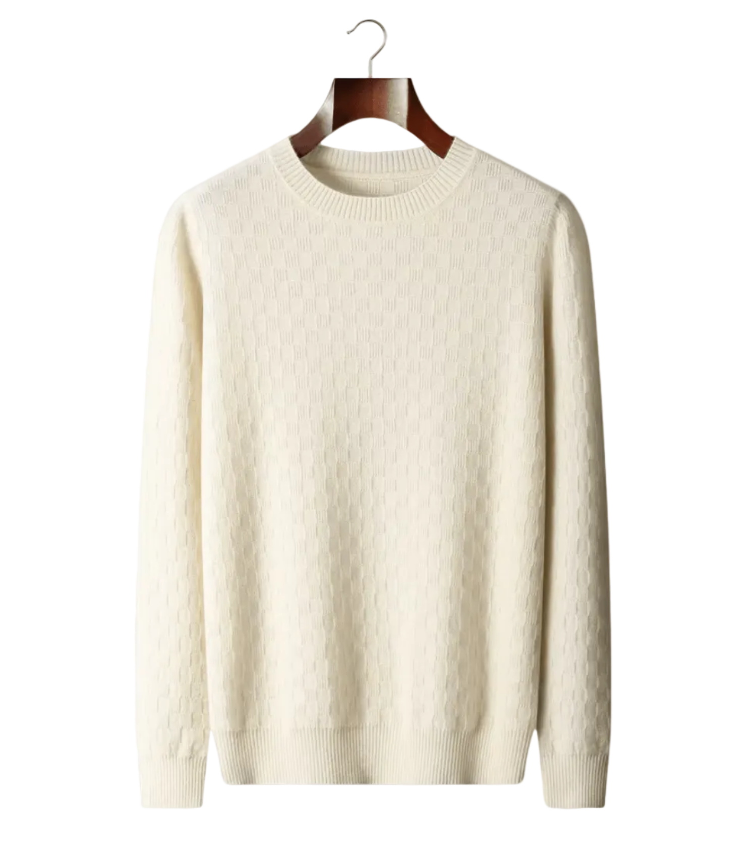PREMIUM CASHMERE TEXTURED CREWNECK - LORMIER - 