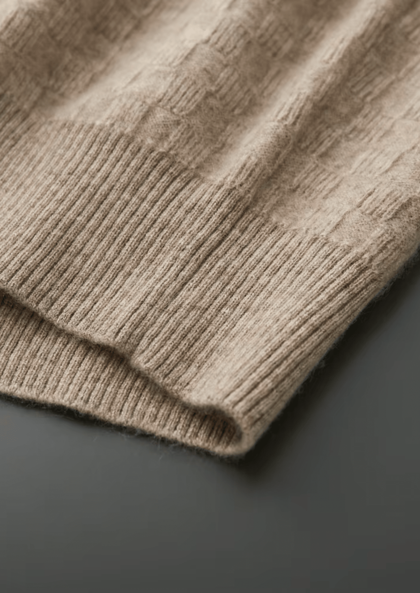 PREMIUM CASHMERE TEXTURED CREWNECK - LORMIER - 