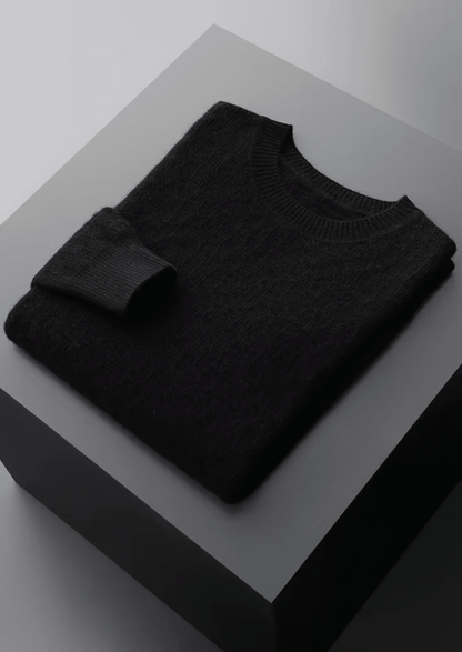 PREMIUM CASHMERE TEXTURED CREWNECK - LORMIER - 