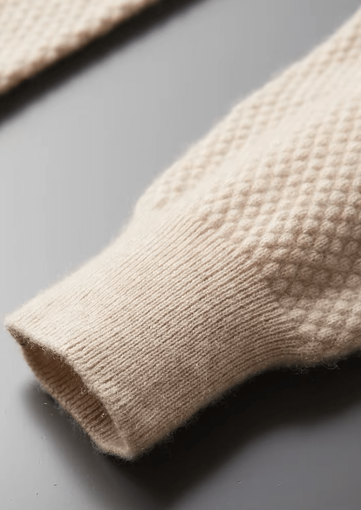 PREMIUM CASHMERE TEXTURED SWEATER POLO - LORMIER - 