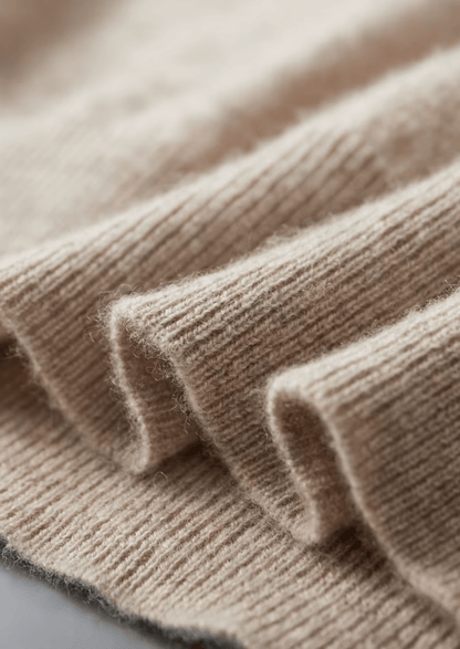 PREMIUM CASHMERE TWO TONE BUTTON POLO - LORMIER - 