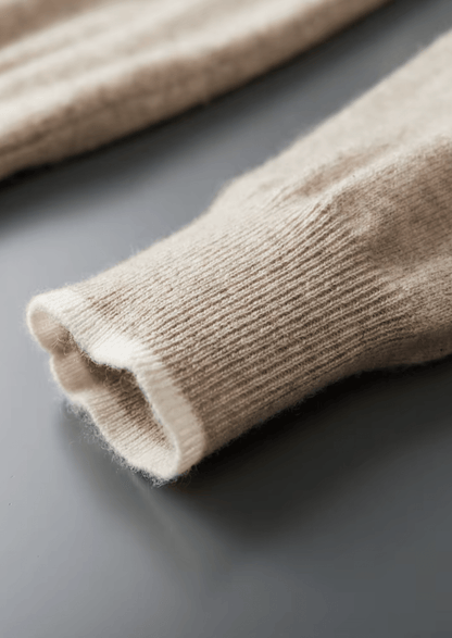 PREMIUM CASHMERE TWO TONE BUTTON POLO - LORMIER - 