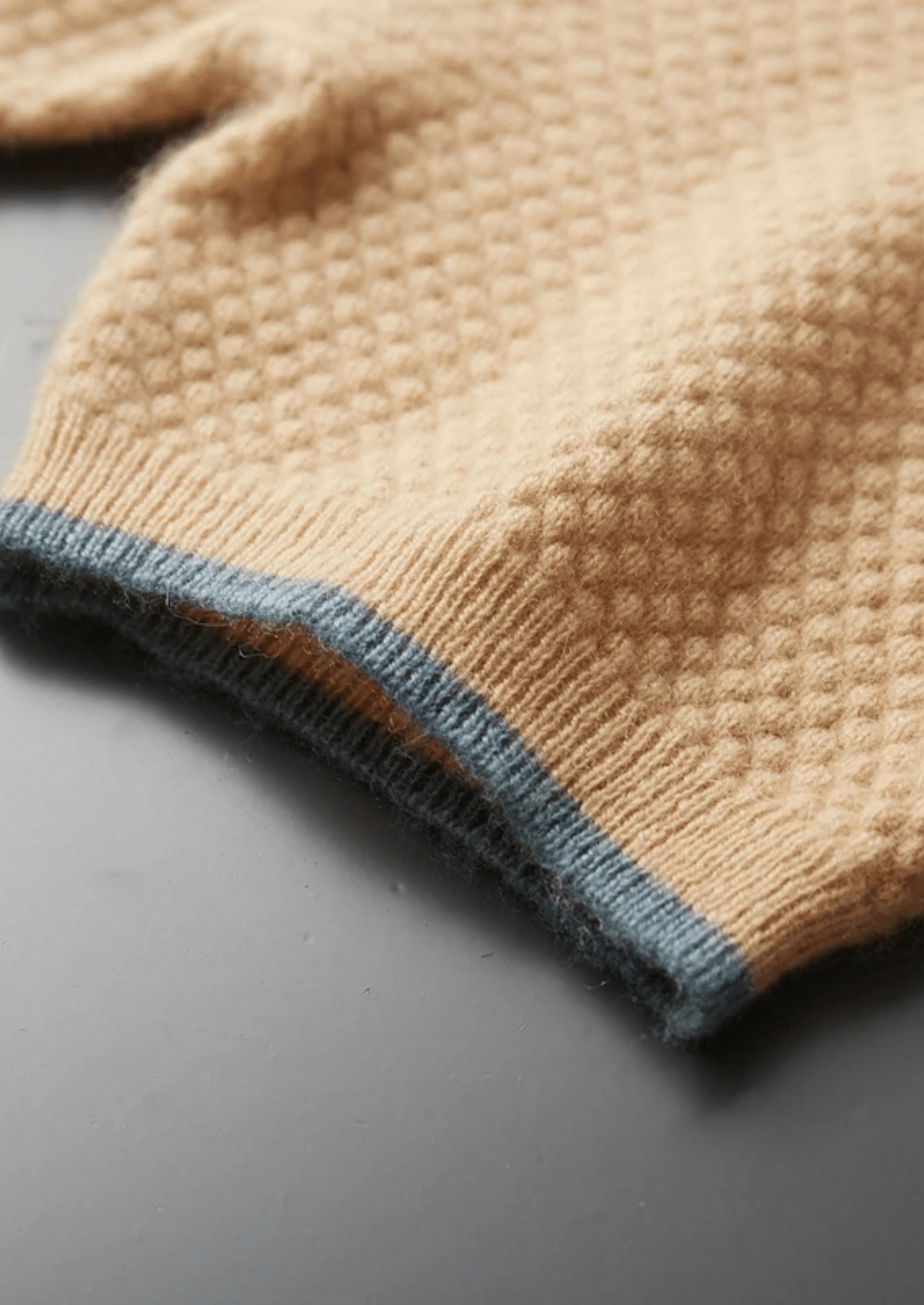 PREMIUM CASHMERE TWO - TONE POLO - LORMIER - 