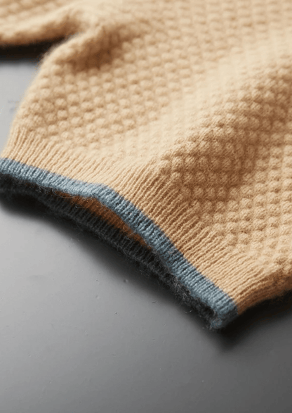 PREMIUM CASHMERE TWO - TONE POLO - LORMIER - 