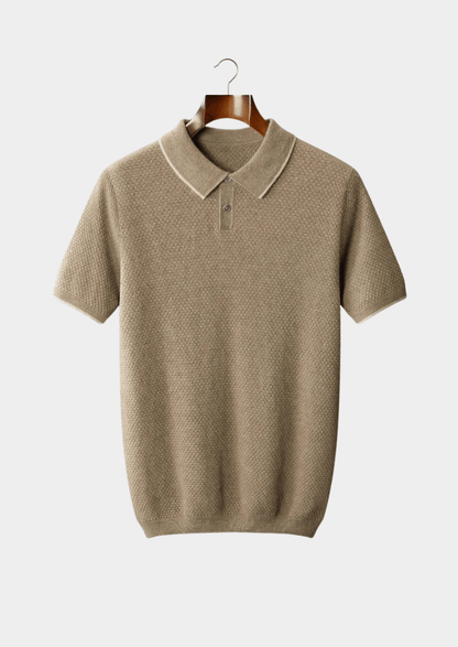 PREMIUM CASHMERE TWO - TONE POLO - LORMIER - 