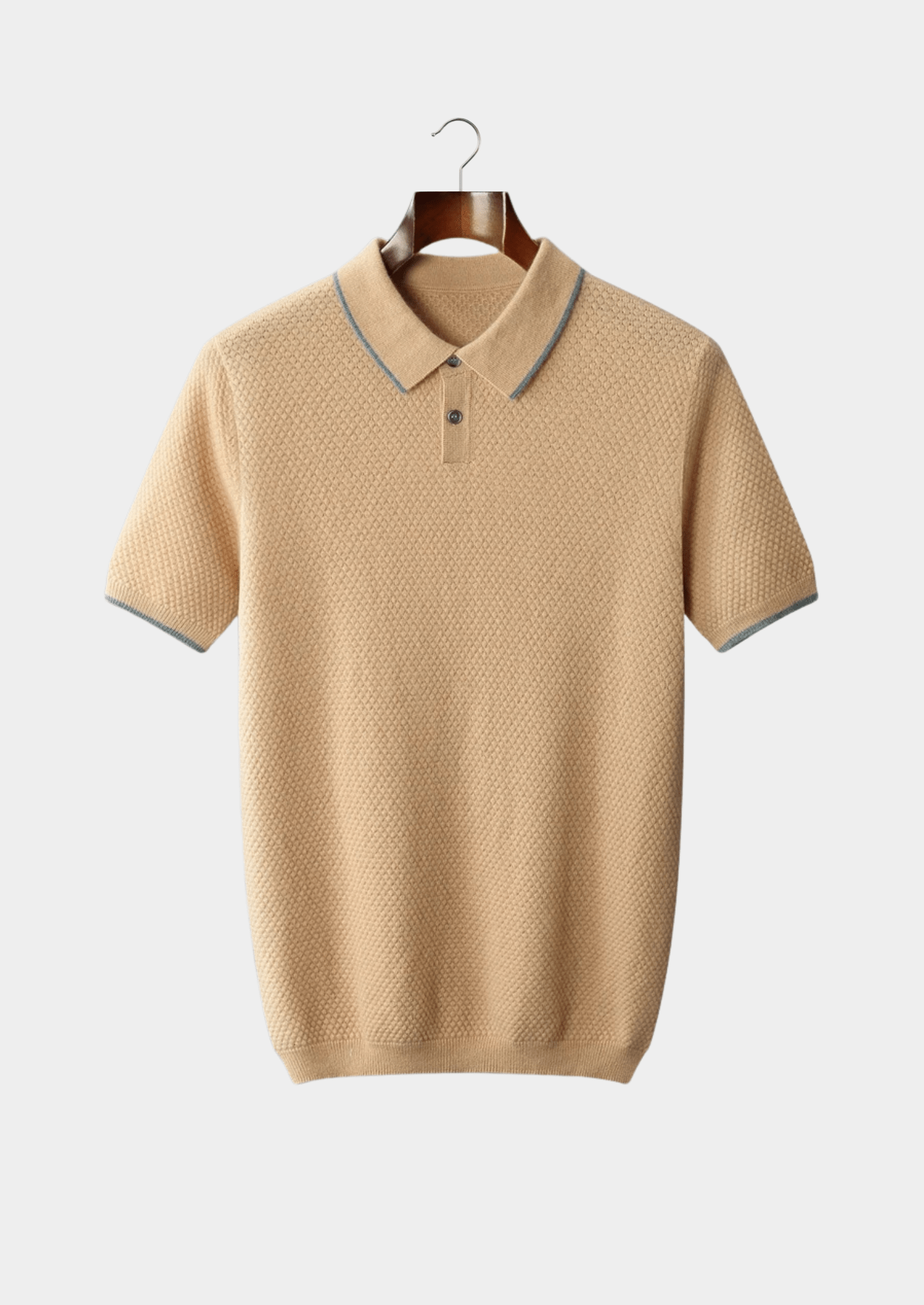 PREMIUM CASHMERE TWO - TONE POLO - LORMIER - 