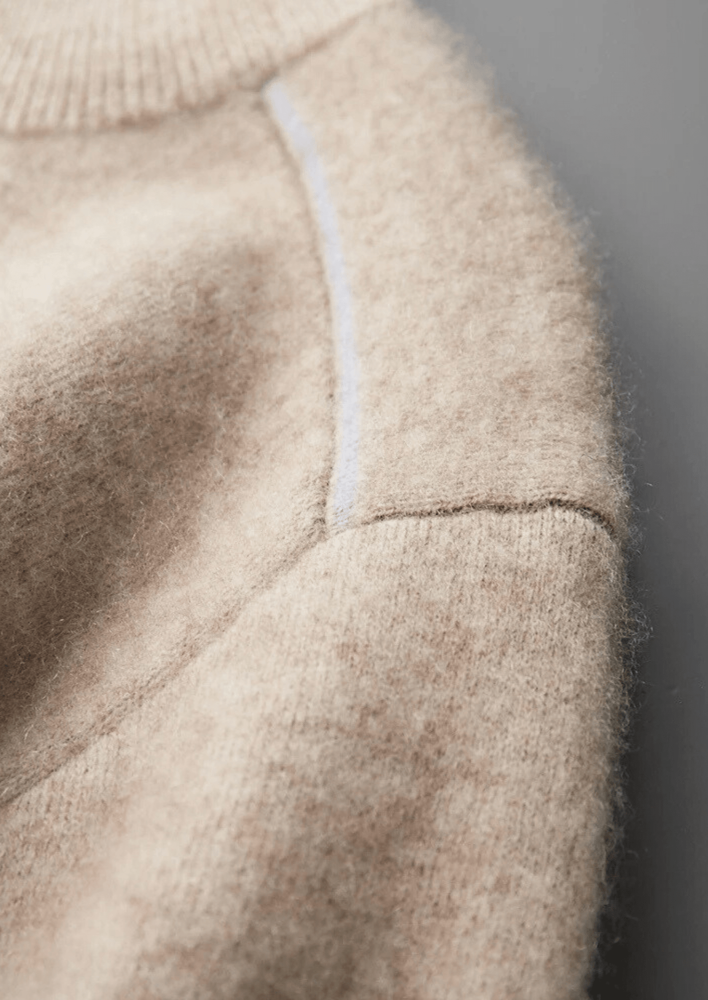 PREMIUM CASHMERE TWO TONE ZIP CARDIGAN - LORMIER - 