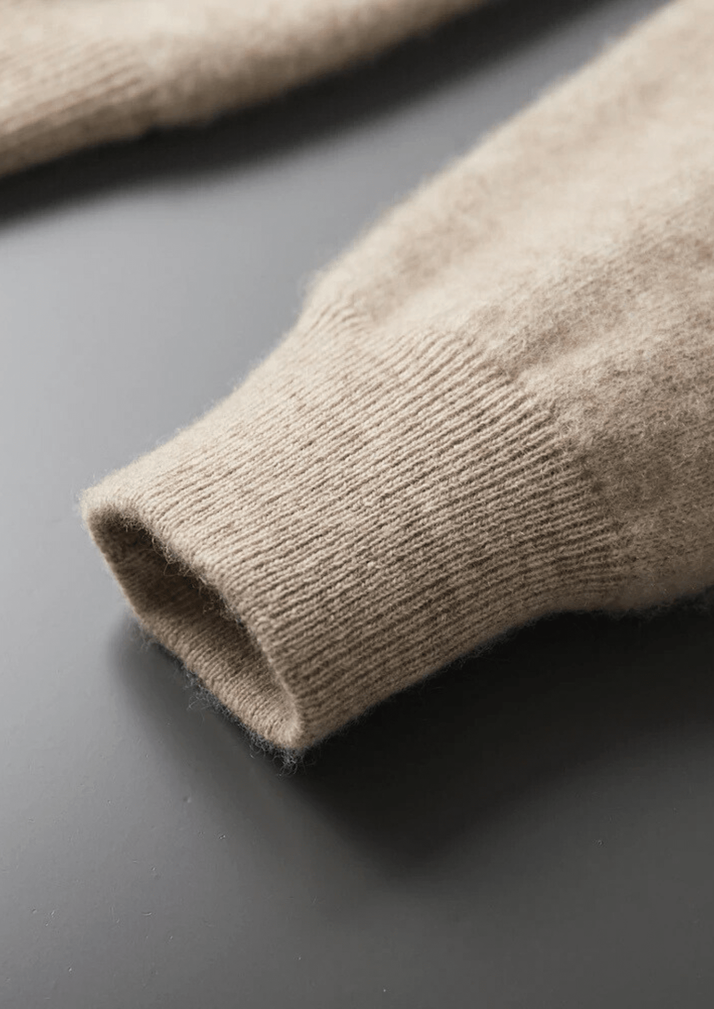 PREMIUM CASHMERE TWO TONE ZIP CARDIGAN - LORMIER - 