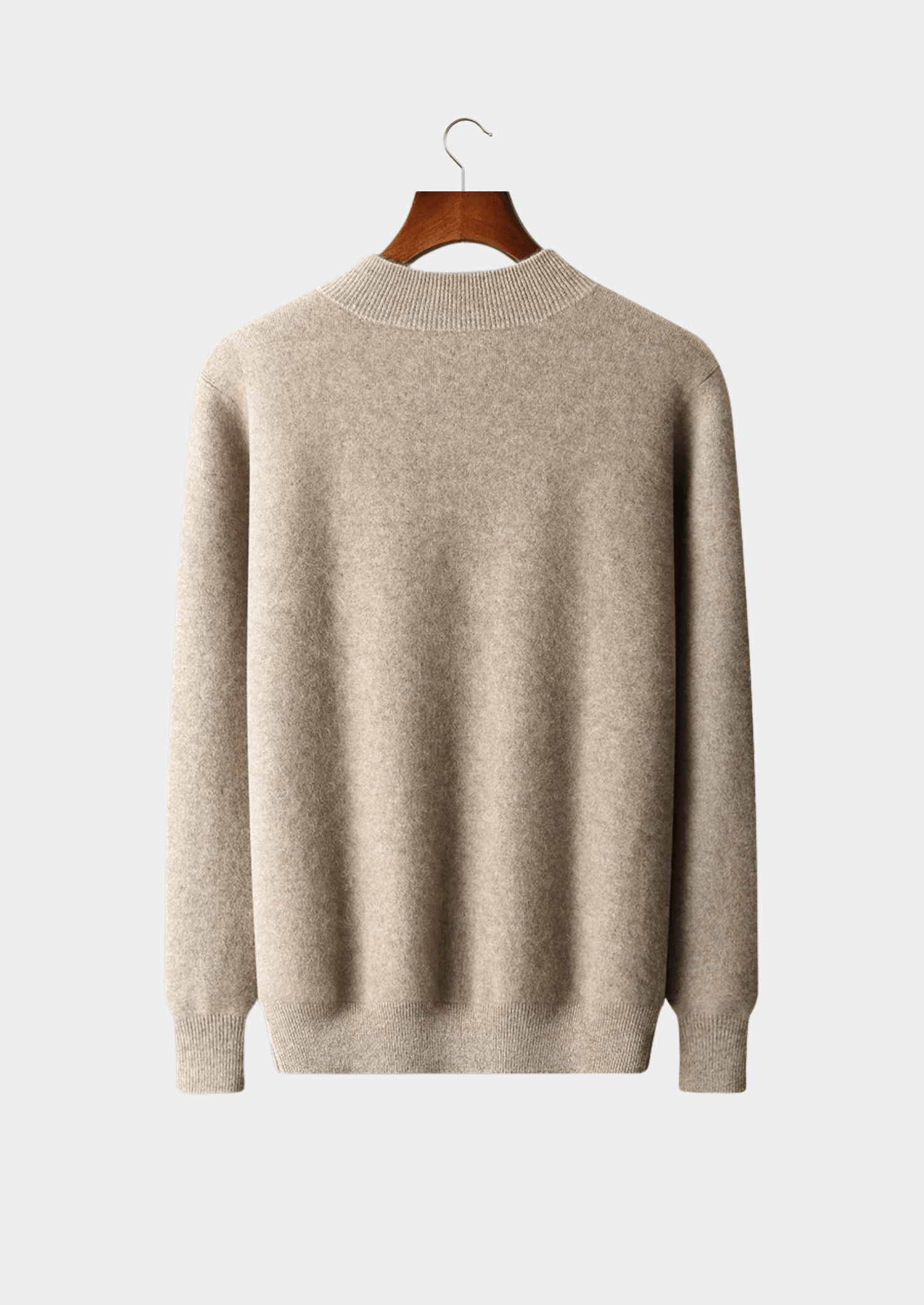 PREMIUM CASHMERE TWO TONE ZIP CARDIGAN - LORMIER - 