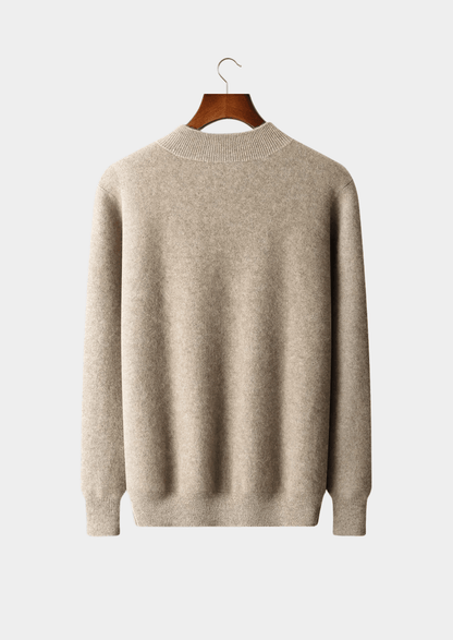 PREMIUM CASHMERE TWO TONE ZIP CARDIGAN - LORMIER - 