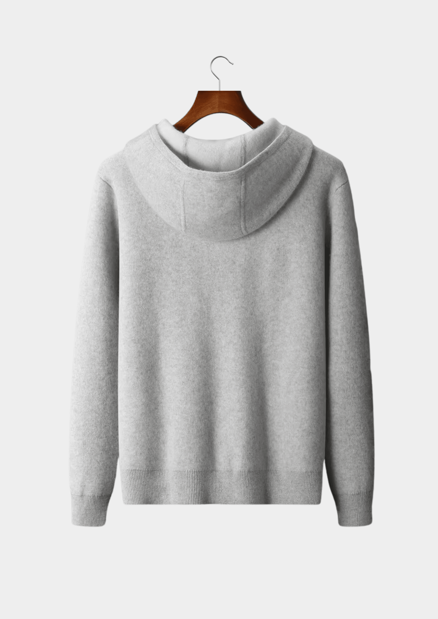 PREMIUM CASHMERE TWO TONE ZIPPER HOODIE - LORMIER - 