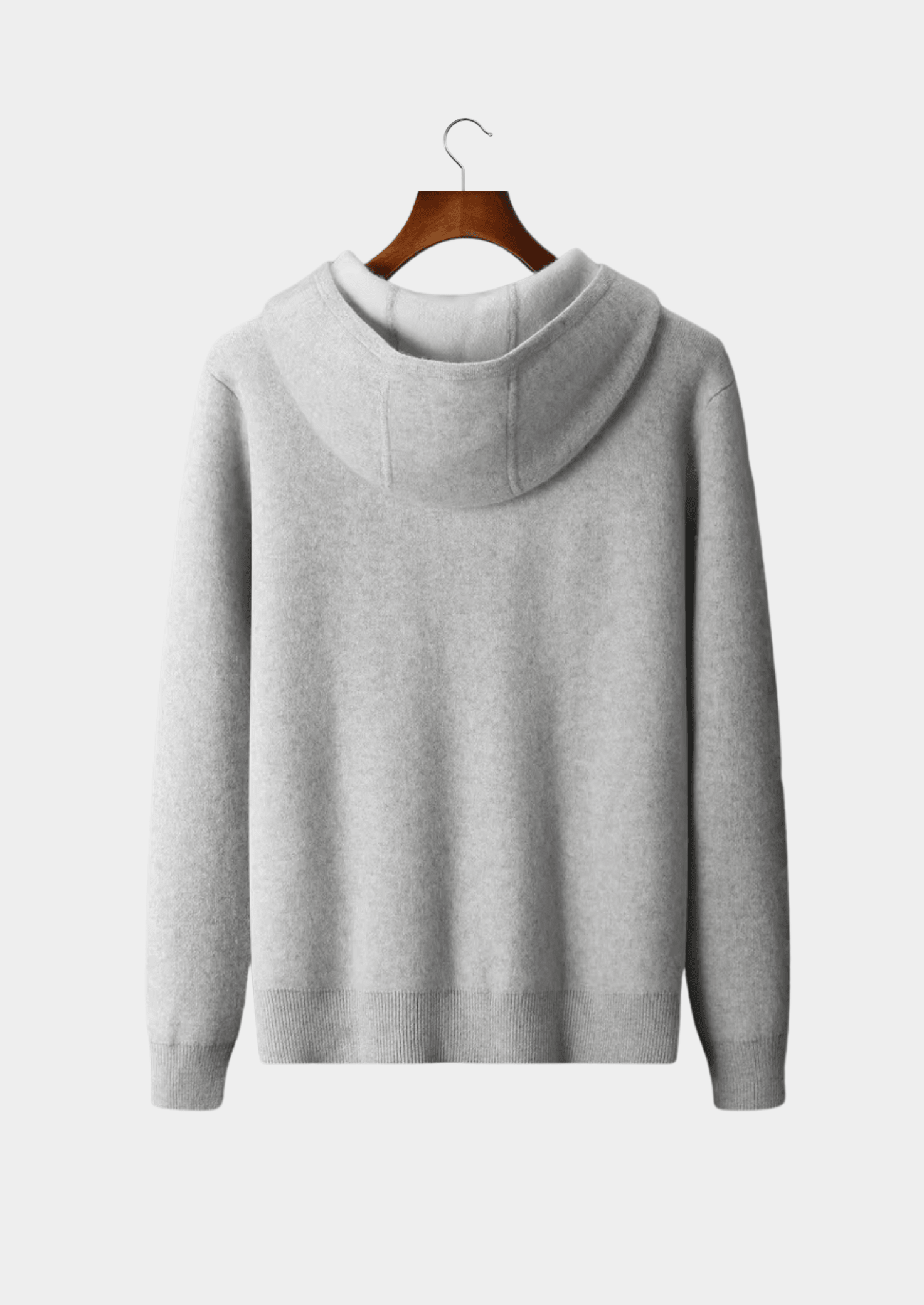 PREMIUM CASHMERE TWO TONE ZIPPER HOODIE - LORMIER - 