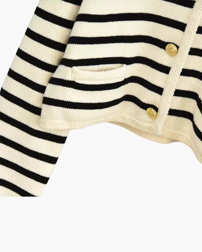 PREMIUM STRIPED WOOL VEST - LORMIER - 