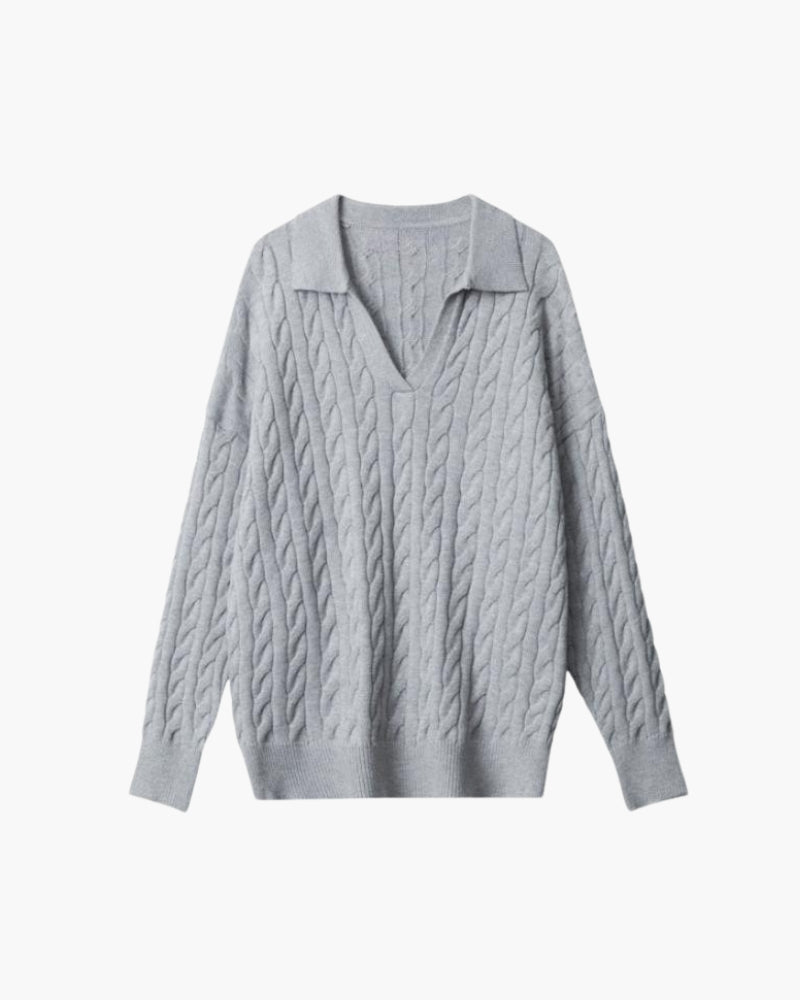 PREMIUM WOOL V - NECK KNITTED SWEATER - LORMIER - 
