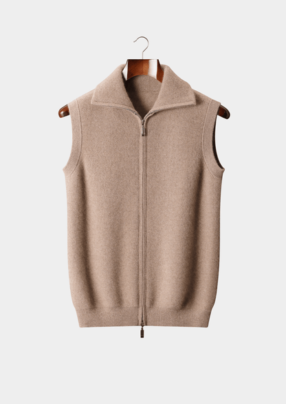PURE CASHMERE BODY WARMER VEST - LORMIER - 