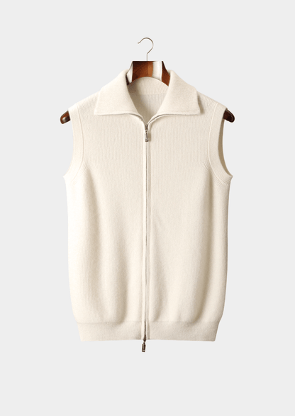 PURE CASHMERE BODY WARMER VEST - LORMIER - 