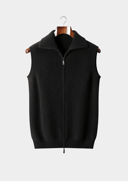 PURE CASHMERE BODY WARMER VEST - LORMIER - 