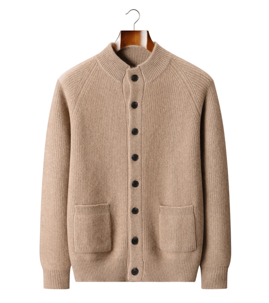 PURE CASHMERE BUTTON OVERSHIRT - LORMIER - 